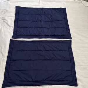 Lauren Ralph Lauren 100% Nylon Navy Quilted Standard Pillow Shams Set of 2